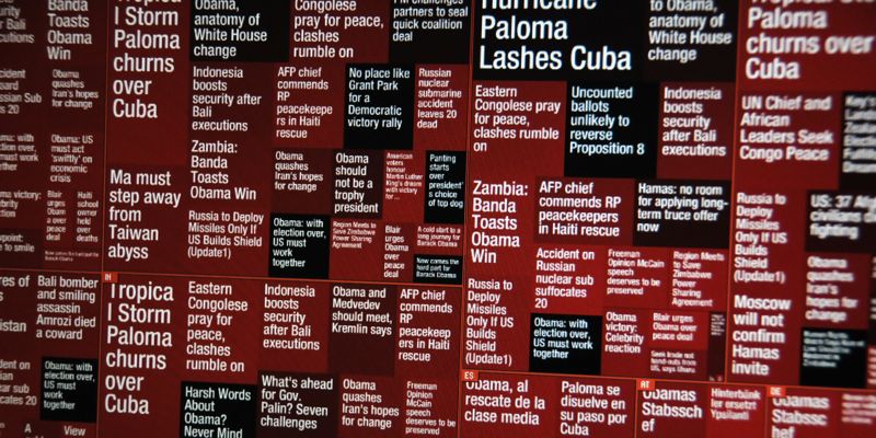 Newsmap visualization - color coding