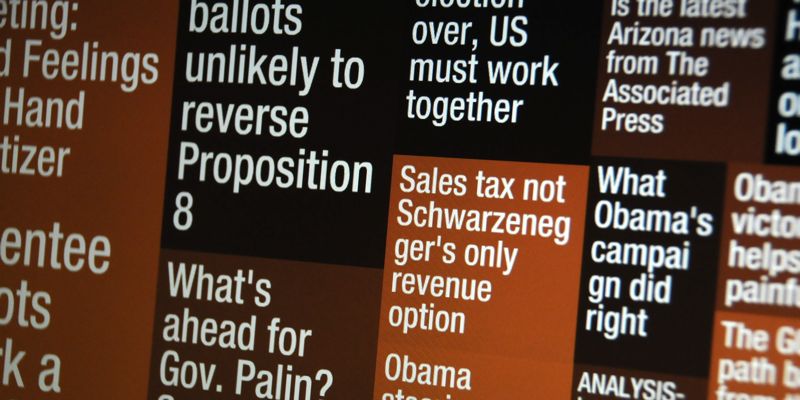 Newsmap visualization - interface